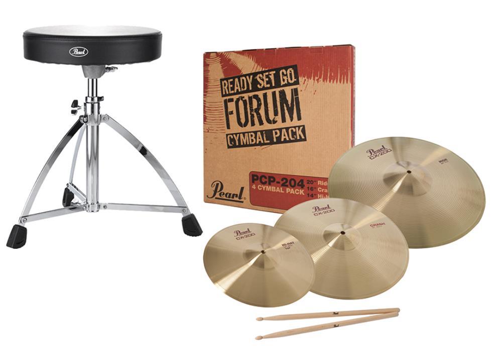 Pearl Cymbals D-730 Throne and 5A Stick Pack  …