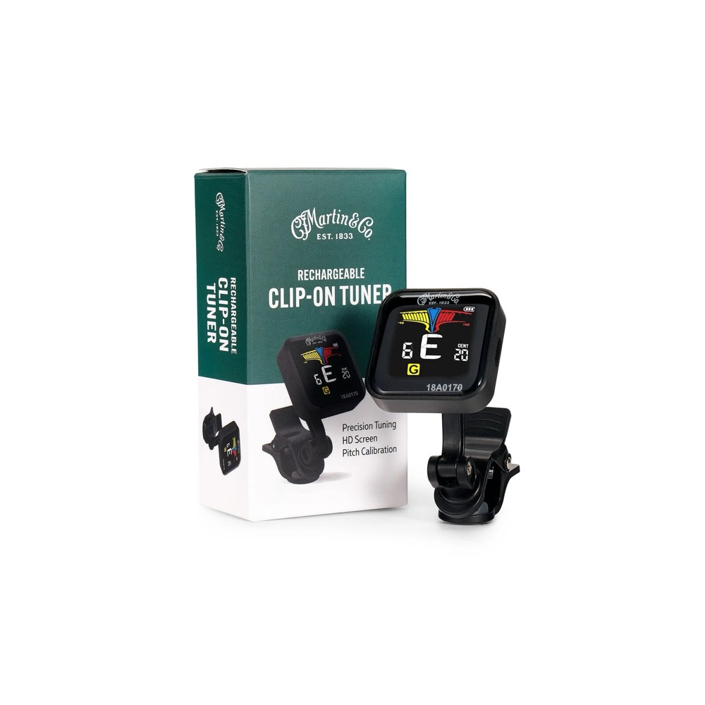 Martin Martin Guitar Tuner, Rechargeable, Clip-On, Black - Guitars