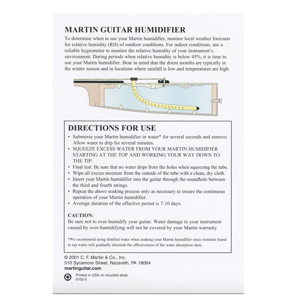 Martin Martin Guitar Humidifier - Guitars