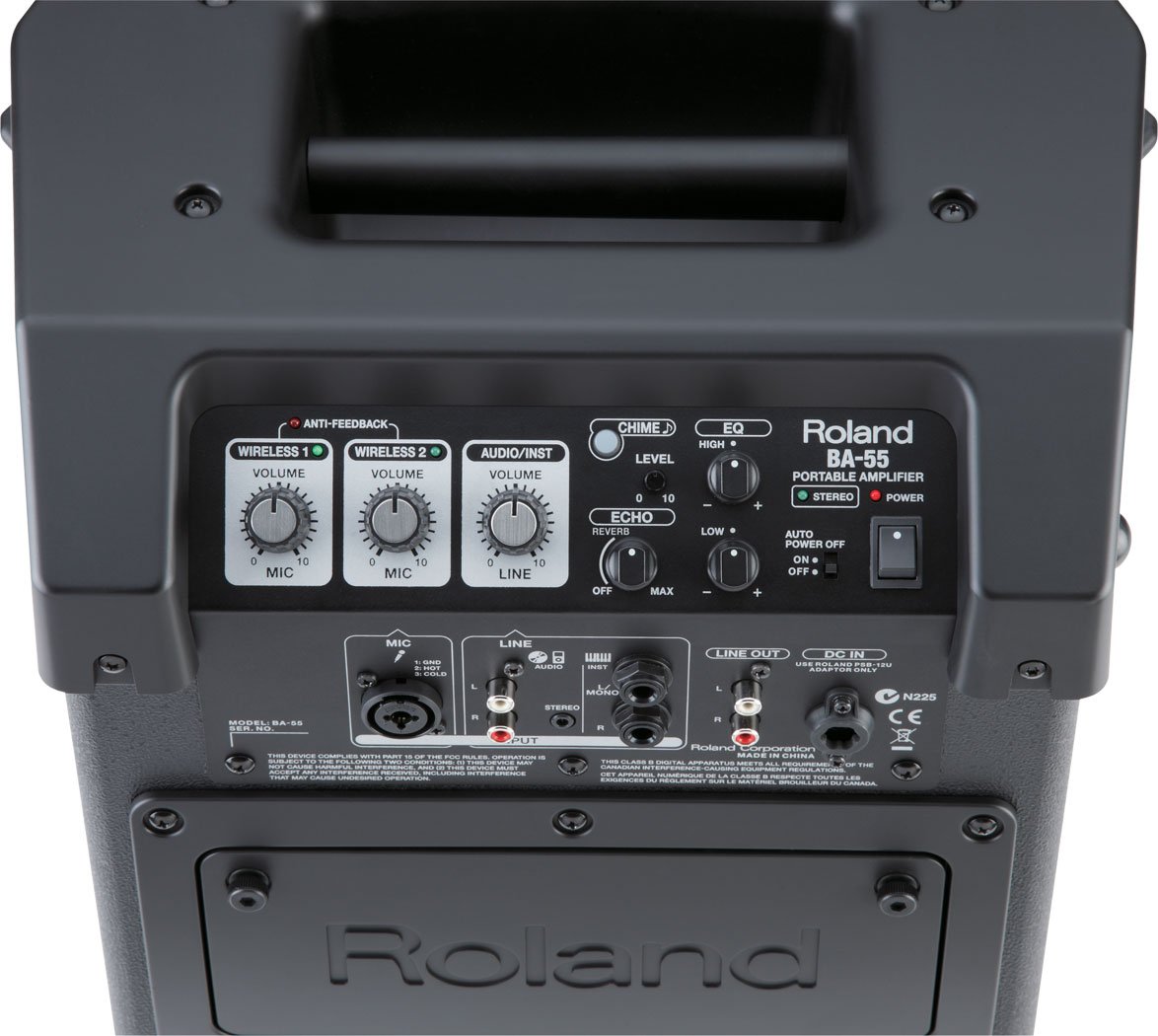 Roland BA-55 Battery Powered Portable Amp w/Wireless Mic: Canadian