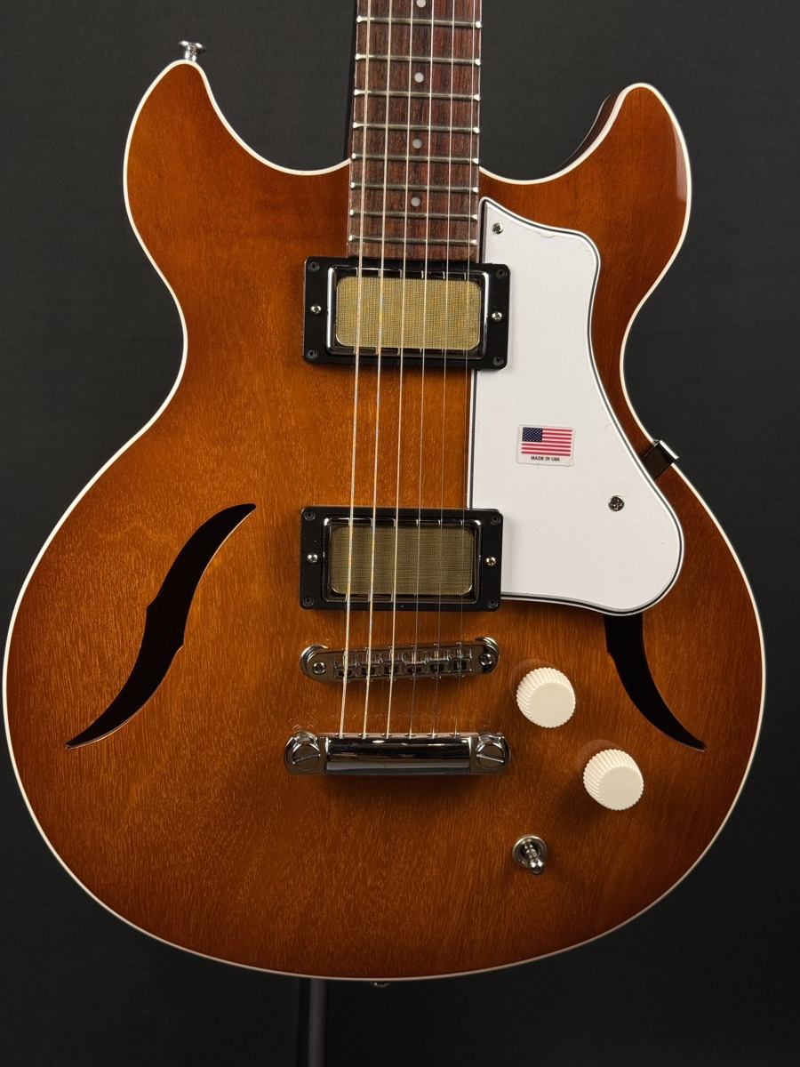 Harmony Harmony Comet Semi-Hollow Guitar, Sunburst, Mono Bag - Guitars