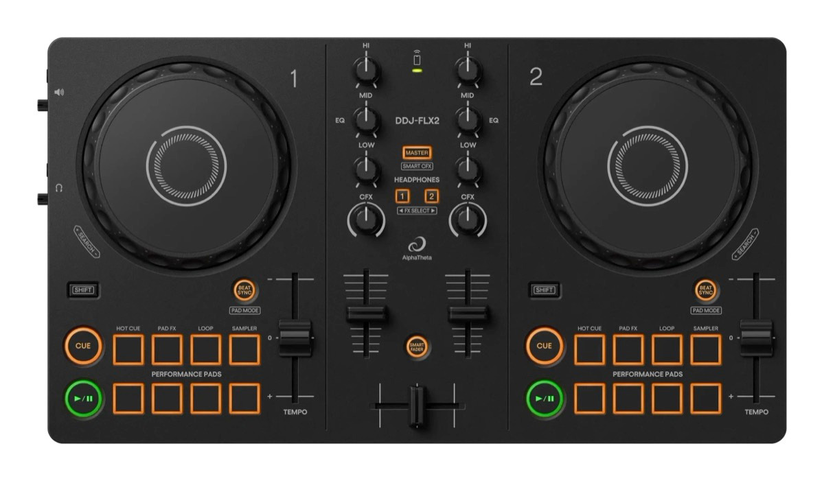 AlphaTheta DDJ-FLX2 2 Deck DJ Controller, Black  &hellip;