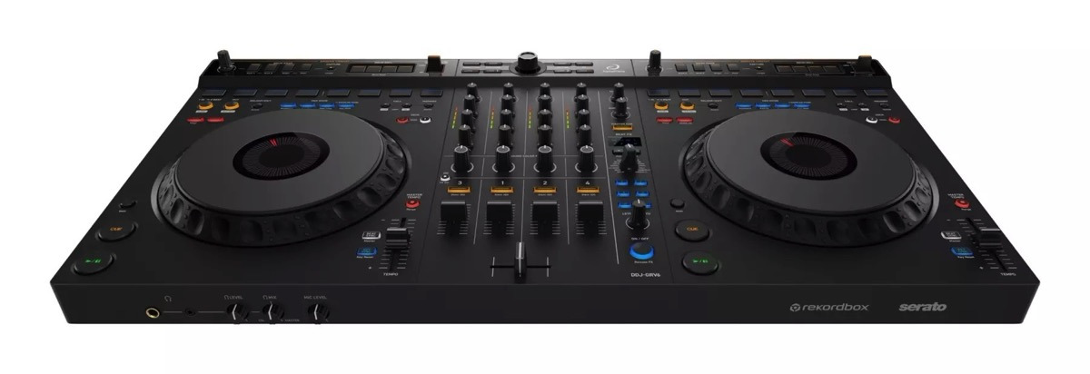 Pioneer DJ AlphaTheta DDJ-GRV6 4 Channel DJ Controller with Groove Circuit, Black - Pioneer - Live Sound, DJ