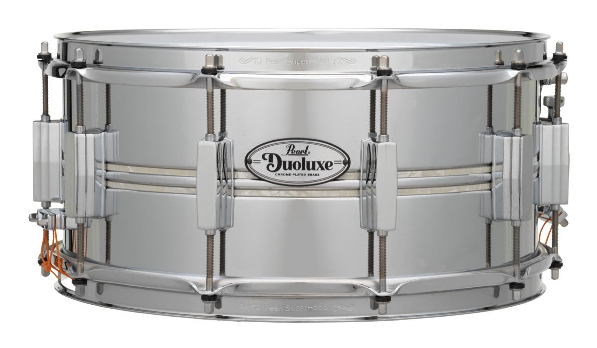 Pearl Duoluxe 14 X 6.5 Snare With Nic White Marine Inlays, Chrome Over  Brass: Canadian Online Music Store in Oakville, Ontario
