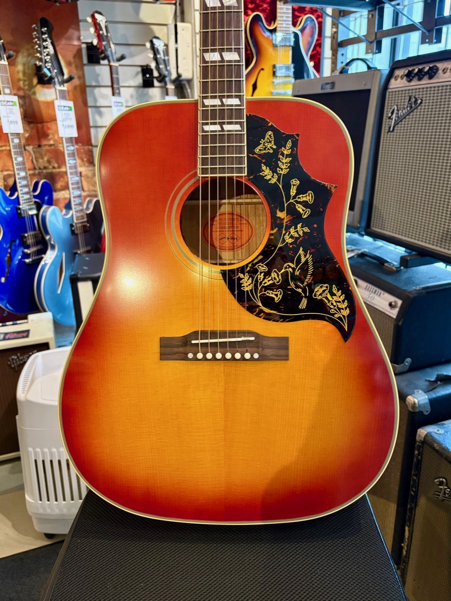 Epiphone Epiphone 1960 Hummingbird Reissue All Solid W/Pickup Cherry Burst - Guitars