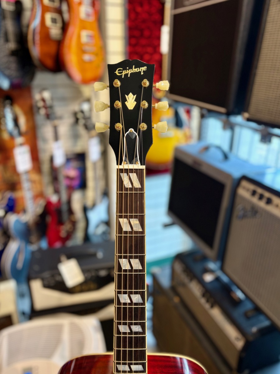 Epiphone Epiphone 1960 Hummingbird Reissue All Solid W/Pickup Cherry Burst - Guitars