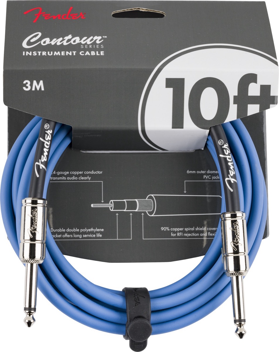 Fender Fender 10 Foot Contour Cable In Lake Placid Blue - Cables