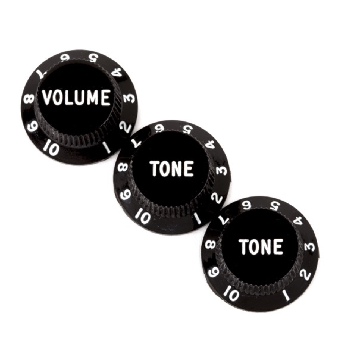 Fender Strat Knob Set, Black