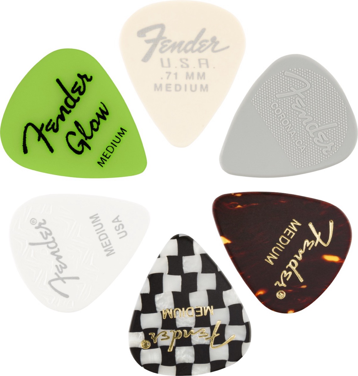 Fender Pick Pack 6 Premium Medley Mixed -  …