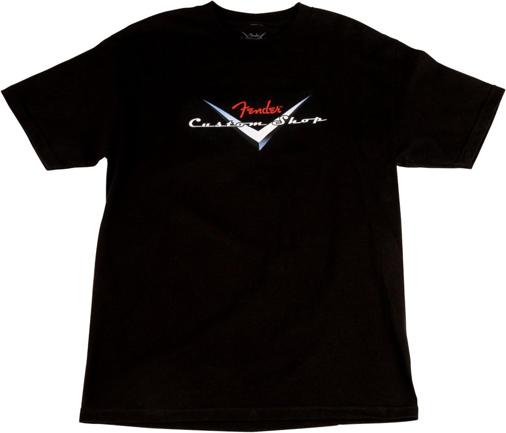 Fender T-Shirt Custom Shop Logo, Black -XXL