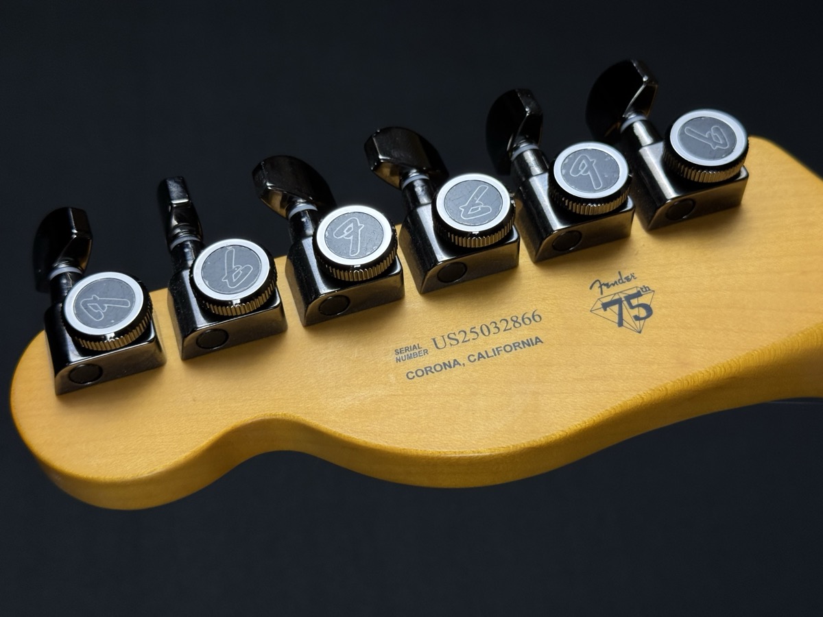 Fender Fender 75th Anniversary American Ultra II Telecaster, Ebony - Liquid Gold - Guitars