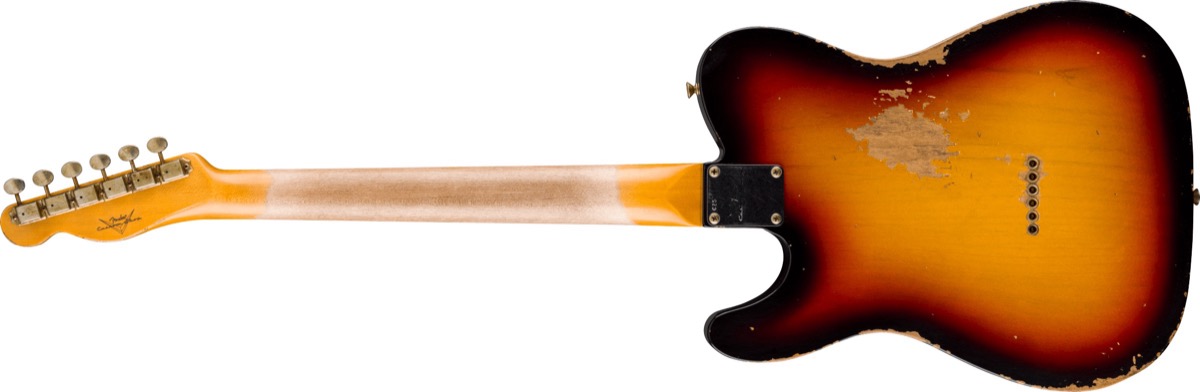 Fender Custom Shop Fender Custom Shop 1961 Telecaster Heavy Relic Faded Aged Bleached 3 Color Burst - Guitars