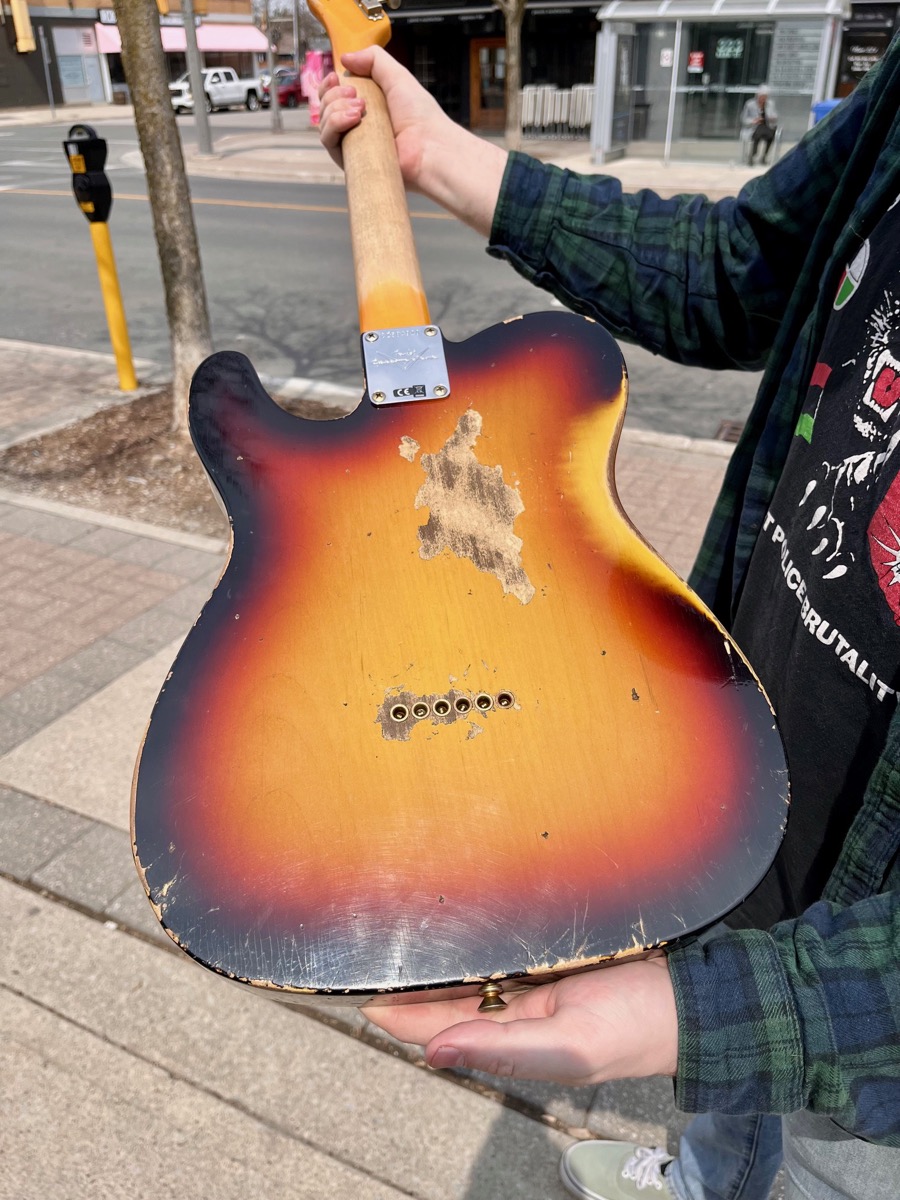 Fender Custom Shop Fender Custom Shop 1961 Telecaster Heavy Relic Faded Aged Bleached 3 Color Burst - Guitars
