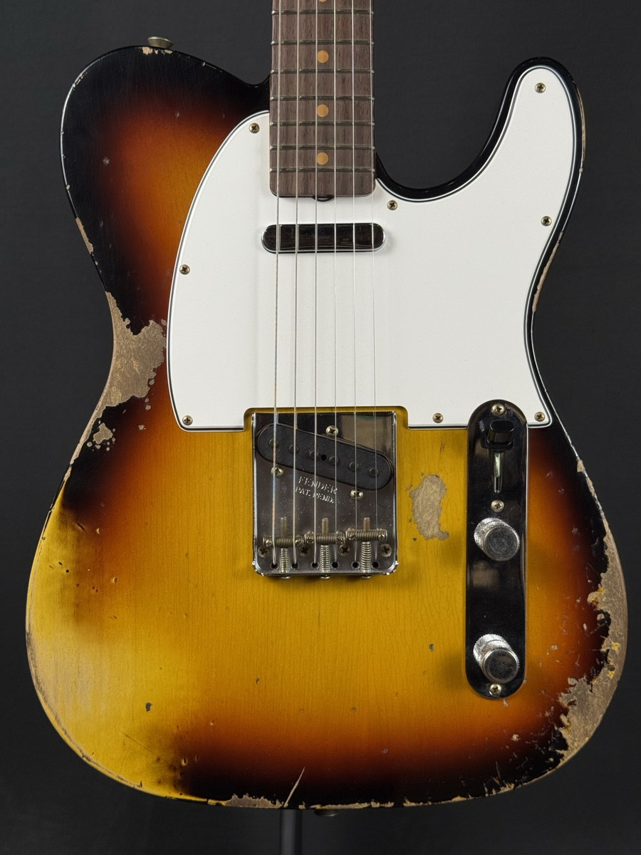 Fender Custom Shop Fender Custom Shop 1961 Telecaster Heavy Relic Faded Aged Bleached 3 Color Burst - Guitars
