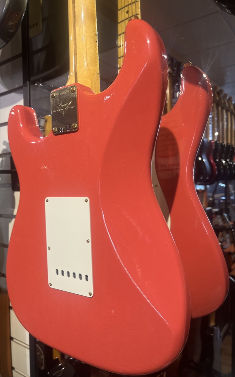 Fender Custom Shop Fender Custom Shop 1955 Strat DLX Closet Classic, Faded Aged Fiesta Red - Guitars