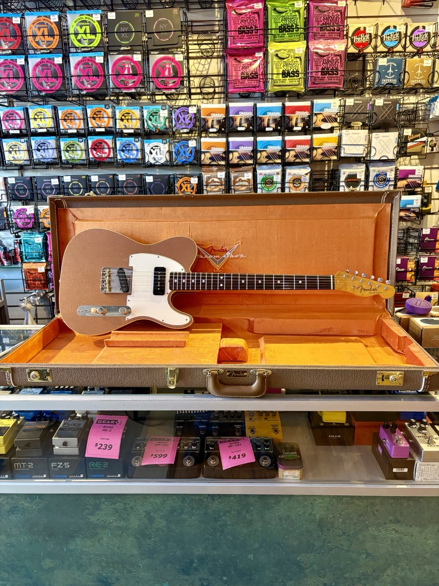 Fender Custom Shop Fender Custom Shop Limited Ed Double Custom Esquire, Aged Copper, Dlx Closet Cl - Guitars