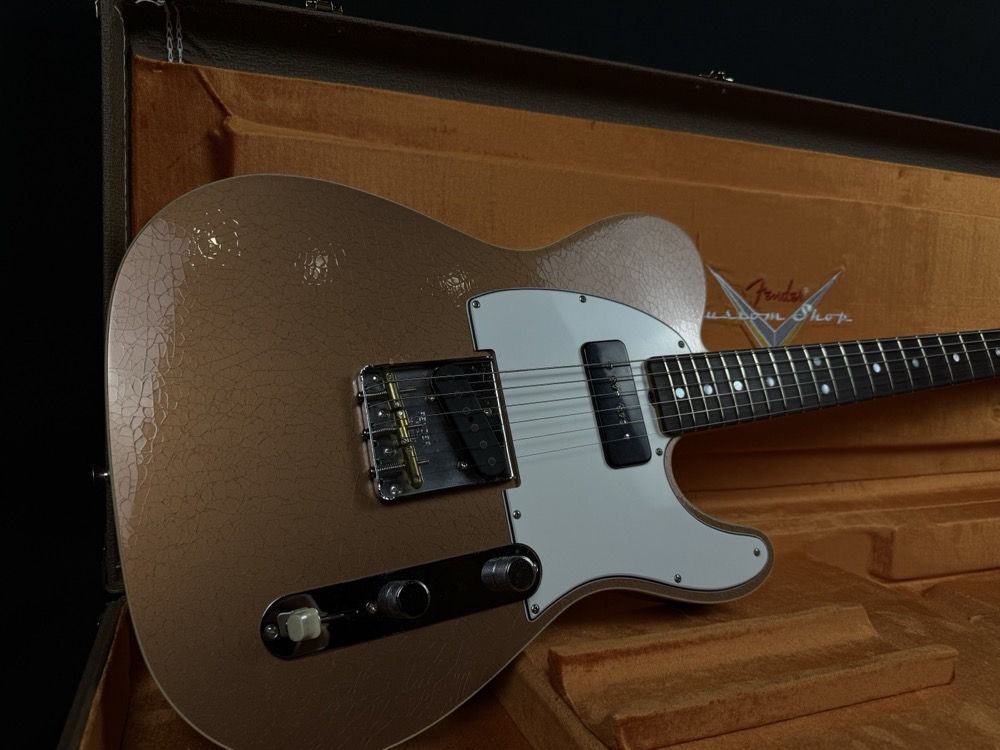 Fender Custom Shop Fender Custom Shop Limited Ed Double Custom Esquire, Aged Copper, Dlx Closet Cl - Guitars