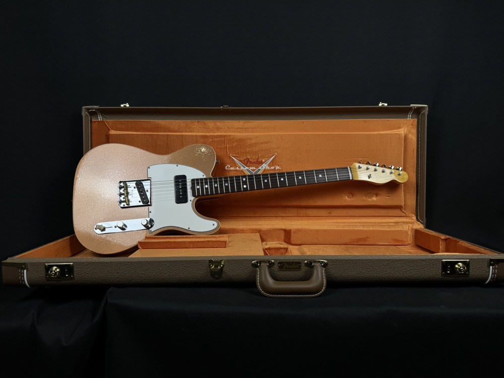 Fender Custom Shop Fender Custom Shop Limited Ed Double Custom Esquire, Aged Copper, Dlx Closet Cl - Guitars