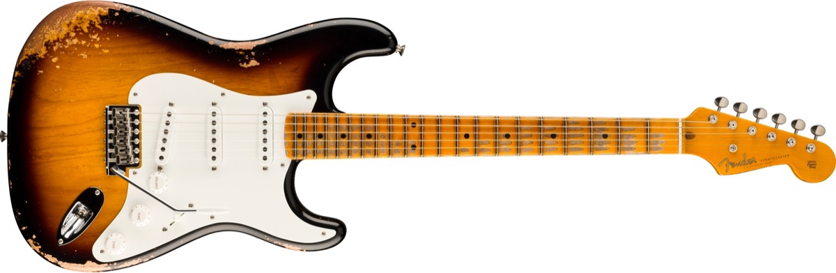 Fender Custom Shop Fender Custom Shop 1955 Stratocaster Heavy Relic, Aged 2-Colour Sunburst - Guitars