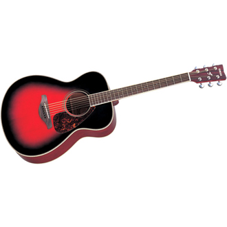 Yamaha FS720S Folk Size Solid Top Acoustic, Dusk Sun Red