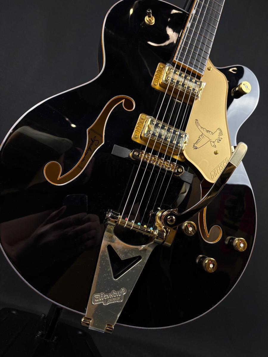 Gretsch Gretsch Synchromatic Falcon Single Cut Hollow Body, Bigsby, In Black - Guitars