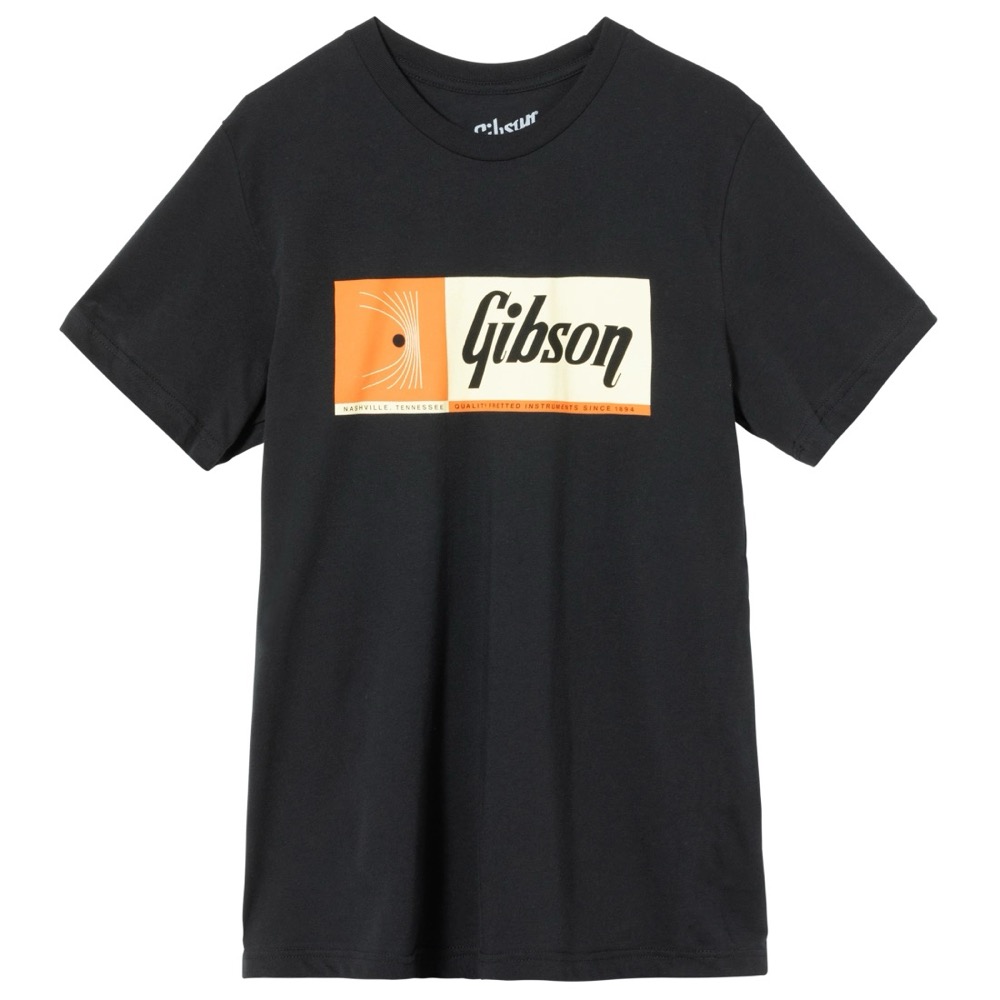 Gibson T-Shirt Quality Fretted Inst Black In Large