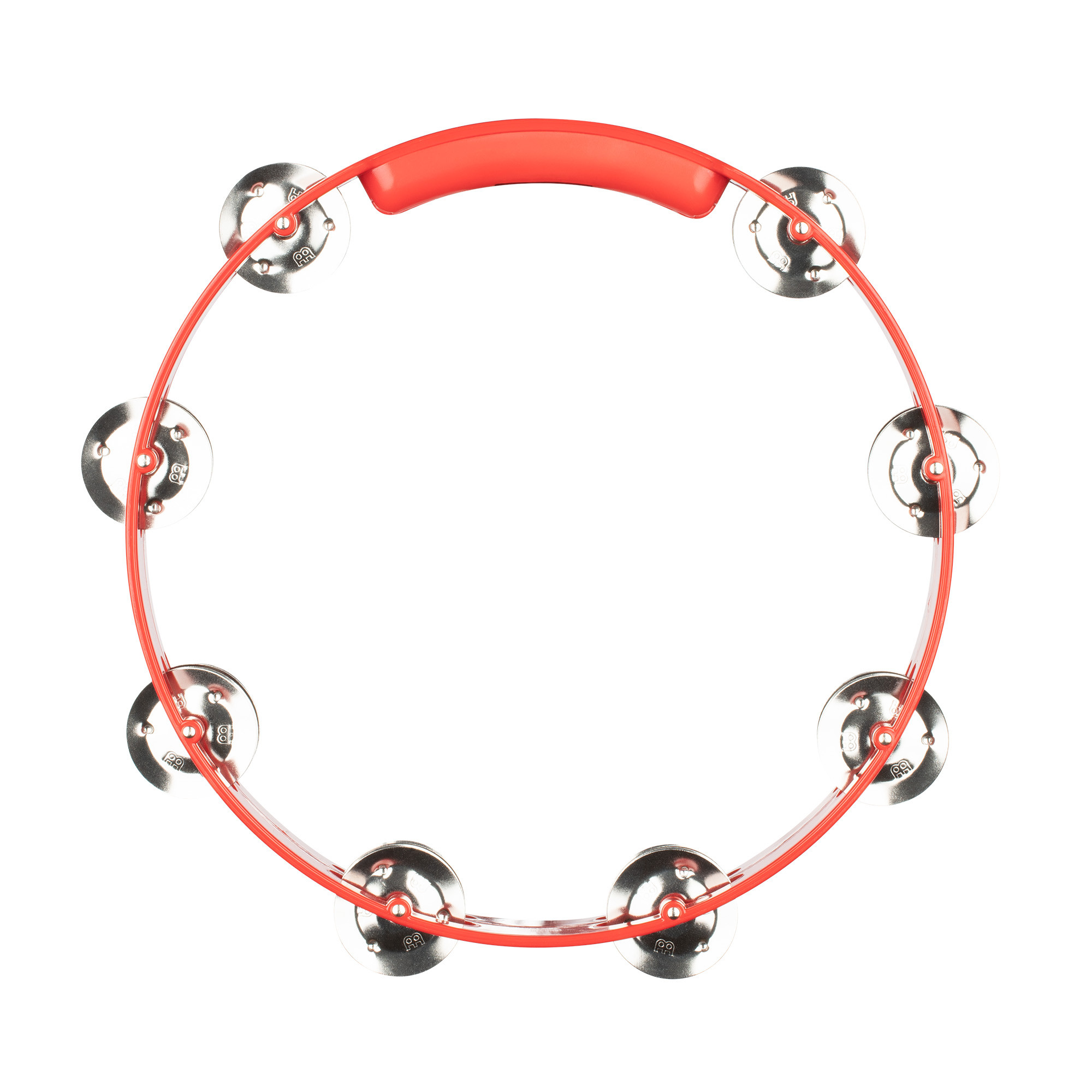 Meinl Meinl Headliner Tambourine 10" 2 Row Stainless Jingles - Red - Drums