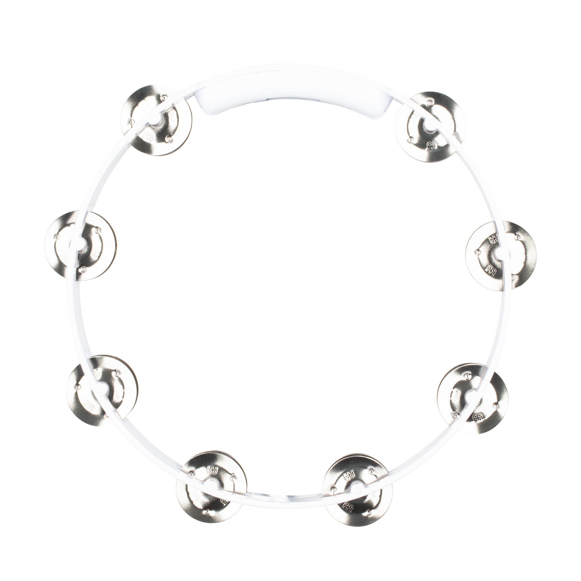 Meinl Meinl Headliner Tambourine 10" 2 Row Stainless Jingles - White - Drums