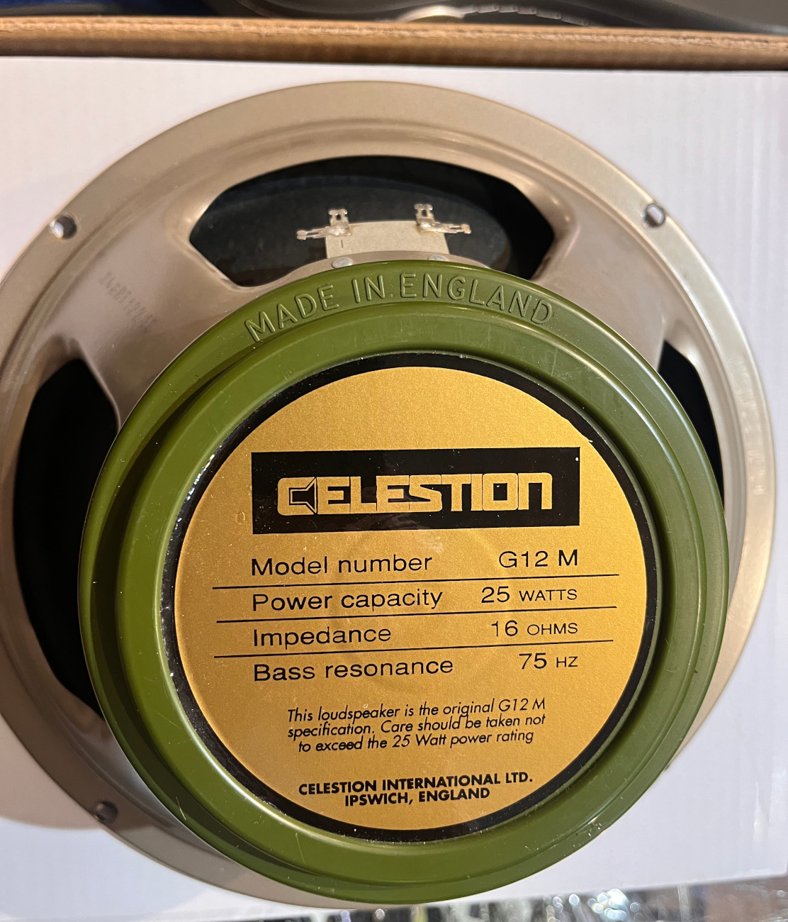 USED Celestion G12M Greenback 12