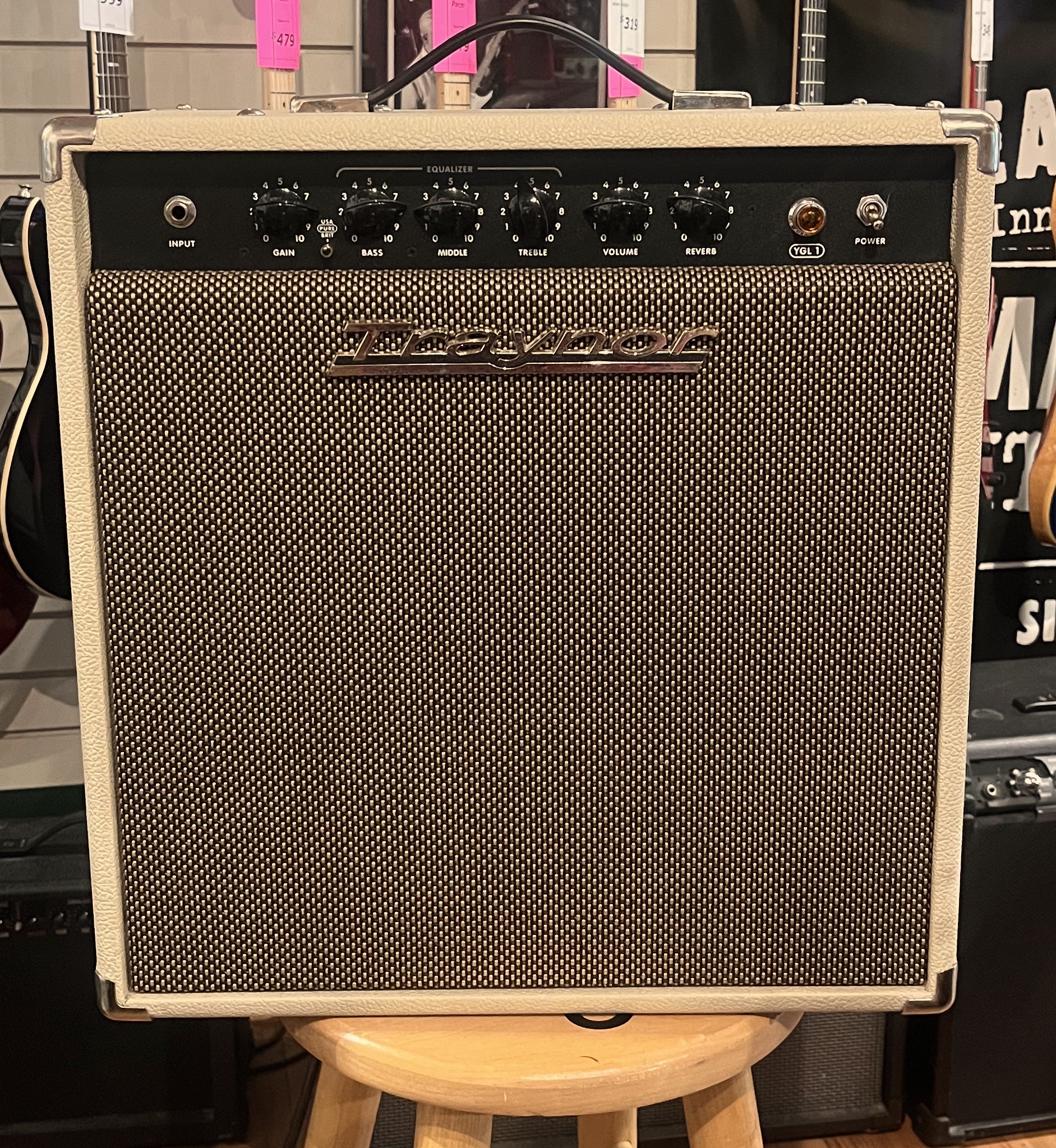 USED Traynor YGL1 15 Watt Combo LTD Cream Tolex  …