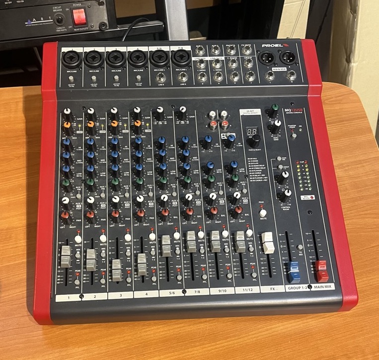 USED Proel MQ12USB 12 Channel Compact Mixer  …