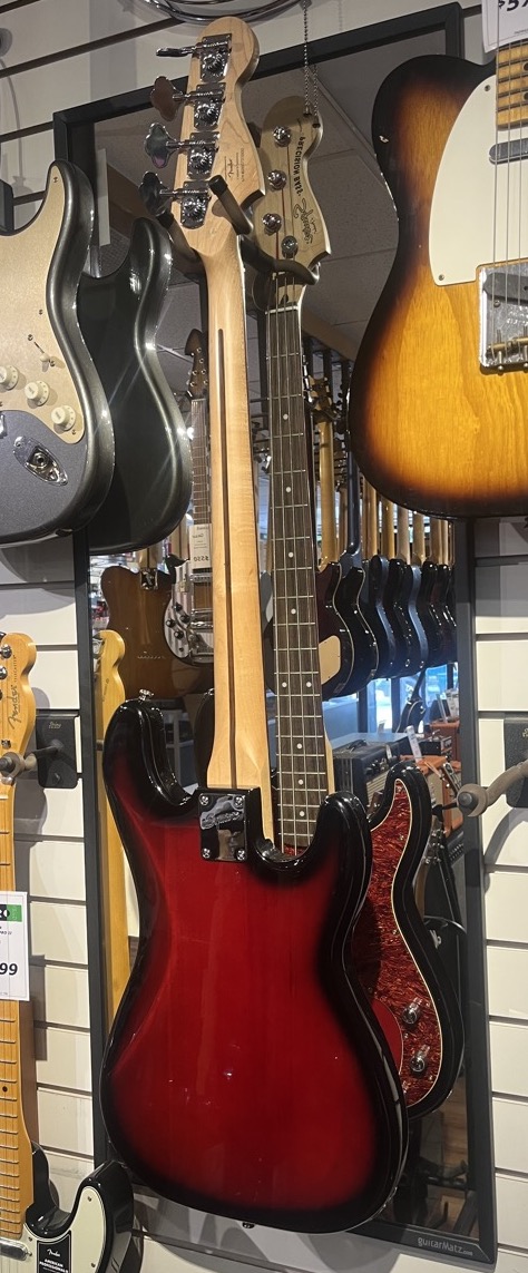 Squier USED Squier Lefty P Bass Deluxe Standard Antique Red Burst - CONSIGNMENT - Used