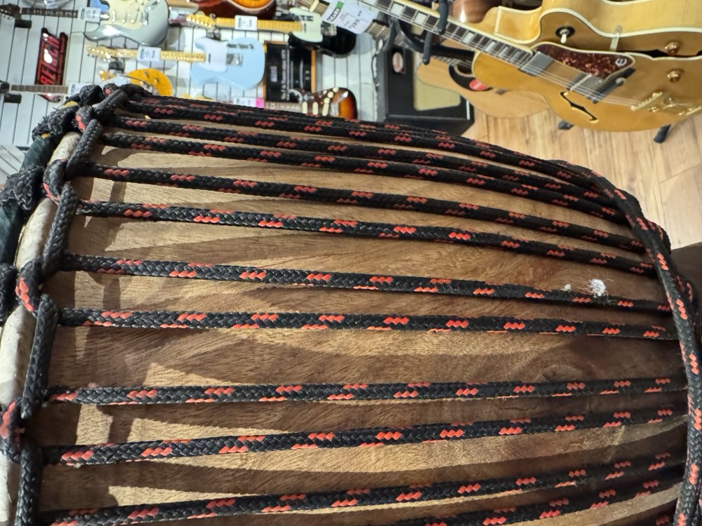 Misc USED African Djembe 11.5" x 22" Solid Woods, Rope Tuned - Drums