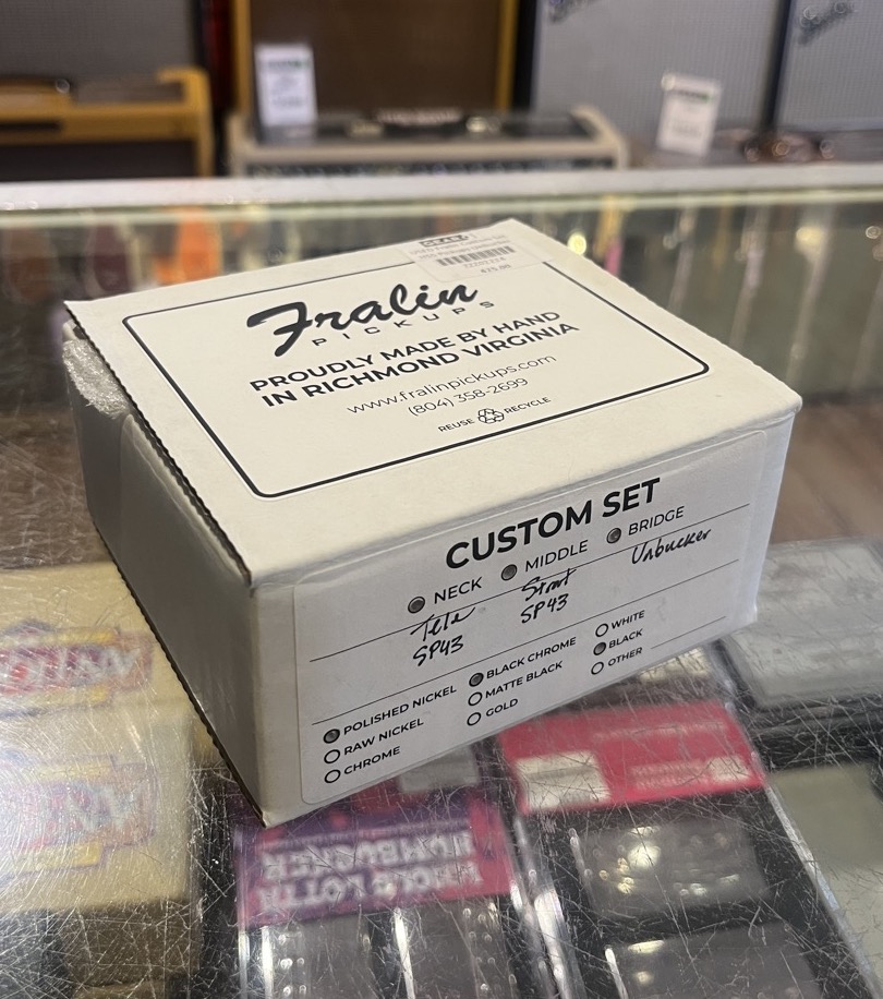 Misc USED Fralin Custom Set HSS Pickups Unbucker Steel Pole 43 - CONSIGNMENT - Used
