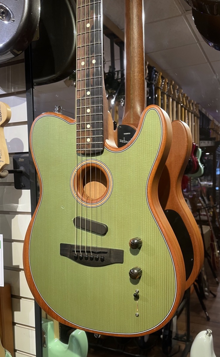 Fender USED Fender 2019 American Acoustasonic Tele Surf Green w/bag - CONSIGNMENT - Used