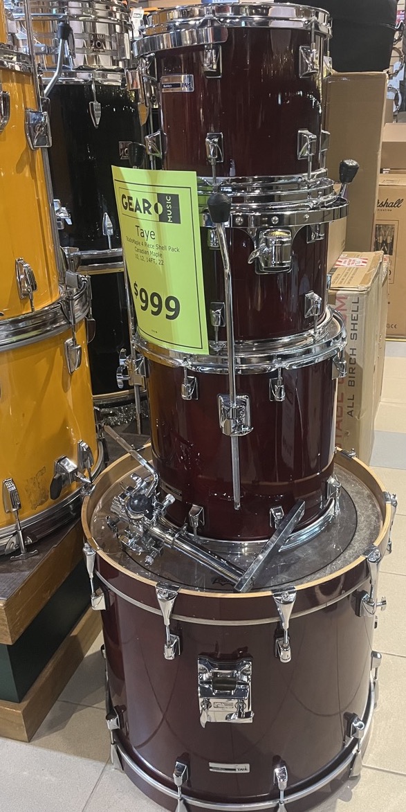 Misc USED Taye StudioMaple 4 Piece Shell Pack 10", 12", 14"FT, 22" - Used