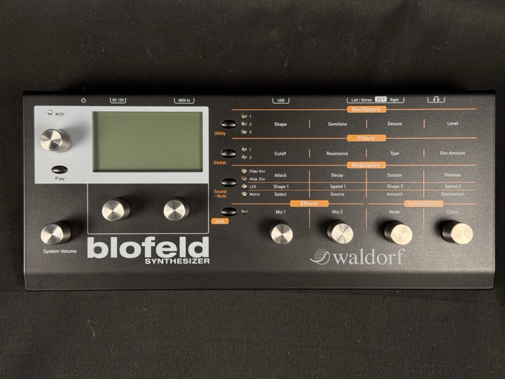 USED Waldorf Blofeld Desktop Synth, Shadow Edition