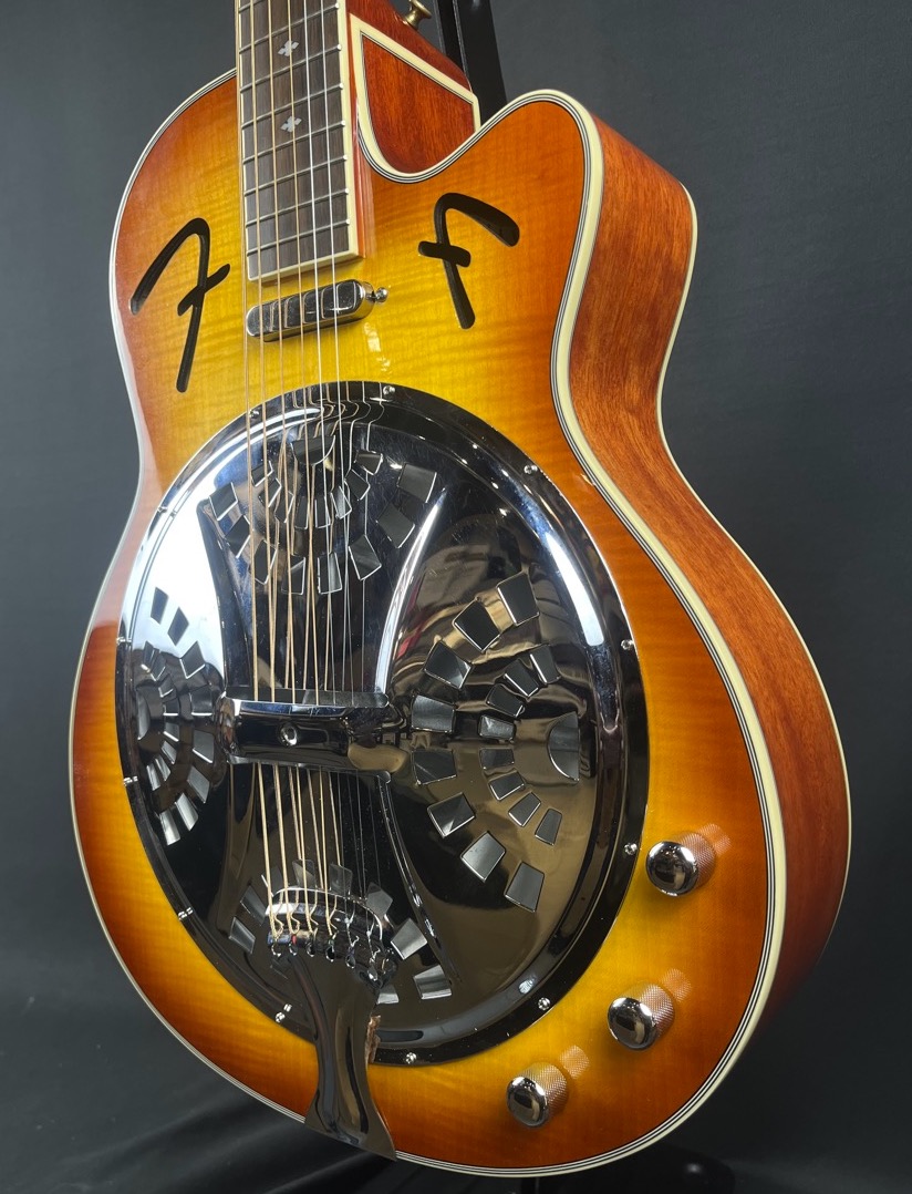 Fender USED Fender FR50CE Resonator Guitar with Pickup Sunburst - Used